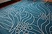 Feraghan/New City New Floral City Contemporary Modern Area Rug, 2' x 3', Light Blue/White