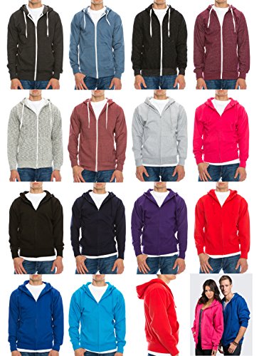 Mens Hipster Hip Hop Long Sleeve Zip-Up Hoodie Jacket