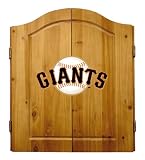 Imperial San Francisco Giants Licensed Solid Pine Cabinet and Bristle Dartboard Set