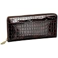 Tusk Croc-Embossed Zipper Clutch Wallet