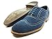 Mens Ferro Aldo Blue Faux Suede Wingtip Oxford Lace Up Dress Shoes