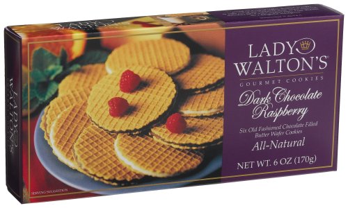 Lady Walton Cookie Wafer Dark Chocolate Raspberry, 6-Ounce Units (Pack of 6) by Lady Walton