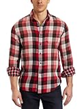 The Shirt By Joe’s Jeans Mens Relaxed Single Pocket Shirt, Red/Black, Small