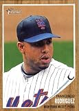 2011 Topps Heritage Baseball Card # 421 Francisco Rodriguez - New York Mets - MLB Trading Card in Screwdown Case