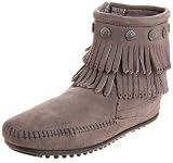 Minnetonka Women's Hi Top Back Zip Dbl Frnge Boot