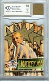 1997 Scoreboard Die-Cut Promo #1 Mickey Mantle Baseball with a Piece of Mickey Mantle Worn Pants Graded BGS BECKETT 10 MINT GGUM Card