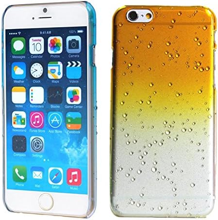 HeartAcc iPhone 6 Plus Case New Fashion Hard PC Cute Waterdrop Raindrop Case for iPhone 6 5.5 inch Cover Case-7 Colors (Yellow)
