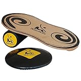 RollerBone 1.0 - Board für Balance und Fitness - Trainingspackage inkl. Rolle und SoftPad Luftkissen