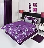 Purple Silver Gray Comforter Bedding Set Queen 5 Pcs