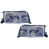 1990-1992 Lexus LS400 Headlight Assembly (with Fog Light) 1-Pair(Driver and Passenger... by AutoLightsBulbs