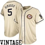 MLB Majestic Joe DiMaggio New York Yankees Cooperstown Collection Traditional Jersey - Cream (Large)