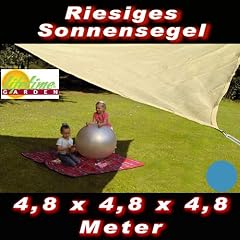 SONNENSEGEL SONNENSCHUTZ DREIECK 4,8x4,8x4,8 METER BLAU