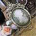 JOVIVI® Vintage Cameo Resin Beauty Lady Oval Bead Pendant Chain Long Sweater Necklace