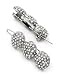 2 Silvertone Clear Rhinestone Balls Metal Snap Hair Barette Clips