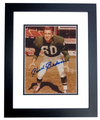 Best Price Chuck Bednarik Signed Photograph - 8x10 BLACK CUSTOM FRAME Hall of Famer - Autographed NFL PhotosB00COXFT7A