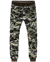 Meilaier Mens Fashion Camouflage Jogging Harem Sweatpants Camo Cargo Pants Cuffed