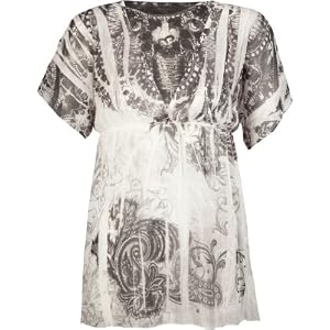 FULL TILT Paisley Slub Womens Top