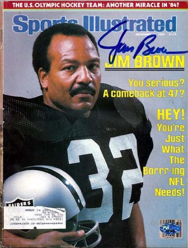 Jim Brown Autographed Sports Illustrated Magazine PSA/DNA #J61022