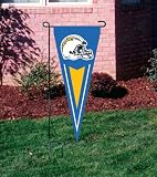 SAN DIEGO CHARGERS OFFICIAL LOGO PENNANT GARDEN FLAG + STAND