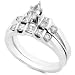 Jewelry : 7/8ctw Marquise Diamond Wedding Set in 14k White Gold (HI/-SI-I1)