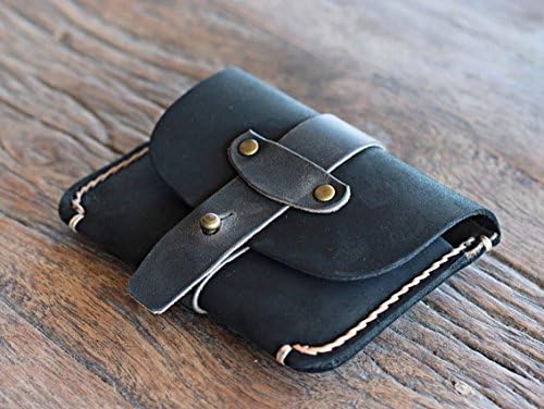 Treasure Chest Leather card wallet by JooJoobs, Handmade #011