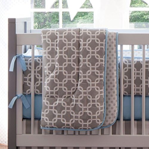 Carousel Designs Gray Geometric Crib Comforter