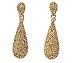 Moonstruck Champagne Diamond Golden Drop Earrings For Women RS.299.00