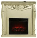 51ppDhv6CIL. SL160  Raphael Ventless Fireplace With Electric Insert, ELECTRIC, IVORY