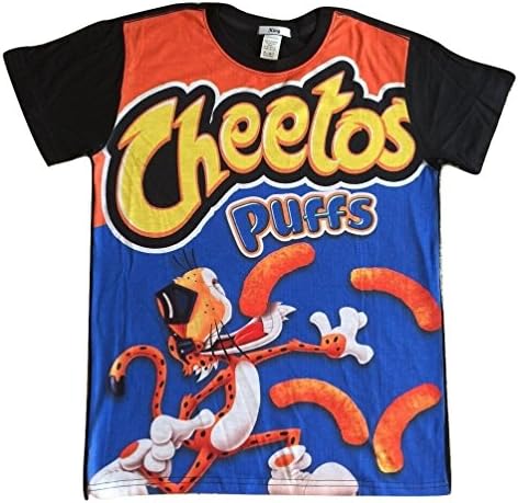 King Unisex Graphic T-shirt - Snacks &amp; Drinks (Small, Cheetos Puffs)