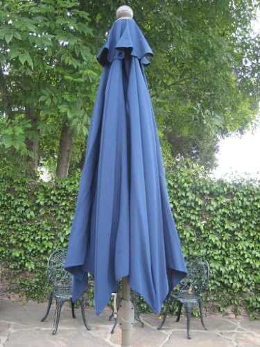 9' Brand new Outdoor Garden Patio Aluminum Crank Tilt Umbrella Blue CBM1290