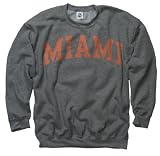 Miami Hurricanes Dark Heather Arch Crewneck Sweatshirt