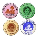 Set of 4 SHIRLEY TEMPLE Vintage Replicas Pinback Buttons 1.25