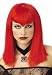 Women's Red Vampiress Halloween Costume Wig