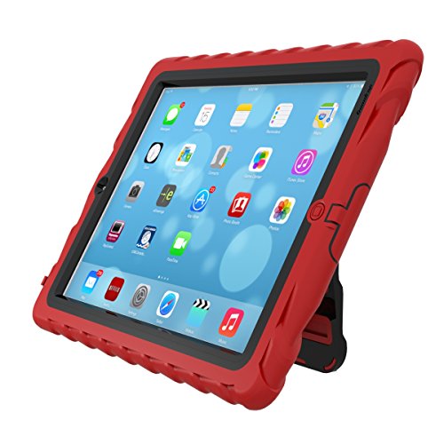 Gumdrop Cases Hideaway Color Case for iPad 2/iPad 3/iPad 4, Red/Black (CUST-GSIPAD3-RED_BLK)