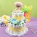 Search Our Specialty Mall : Diaper Cake - 2-Layer - Yellow with Caucasian Baby- Unique Baby Shower Gift or Centerpiece