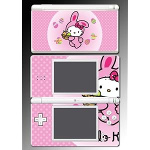 Pink HELLO KITTY Cute cartoon game SKIN #3 Nintendo DS Lite