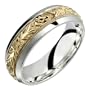 Orazio - Stunning Two Tone Comfort Fit Wedding Band for Him & Her! Custom Made! Choose your Size.