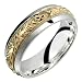 Orazio - Stunning Two Tone Comfort Fit Wedding Band for Him & Her! Custom Made! Choose your Size.