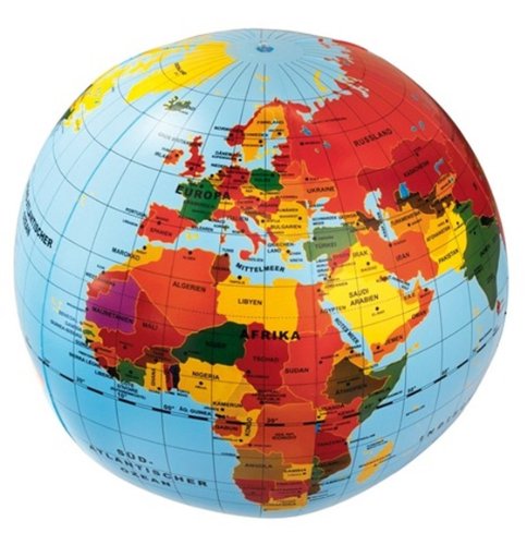 WDK Aufblasbarer Globus 50cm - Lernspielzeug Für Kinder Ab 5 Jahren