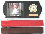 Martial Arts Belt Display with a Kick ! Midn. Oblong. NEW