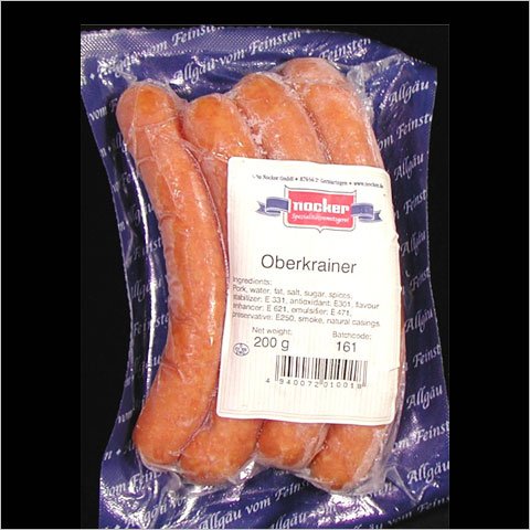 ドイツ産 ソーセージ・オーバークライナー200g(凍)