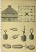 Antique Print Block House Map Diagram Untensils Rope