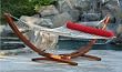Big Daddy Wood Frame Hammock with Sunbrella Bolster