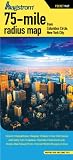 Hagstrom 75-mile Radius Map from Columbus Circle, New York City Pocket Map
