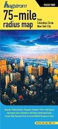 Hagstrom 75-mile Radius Map from Columbus Circle, New York City Pocket Map