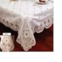 Daisy Design With Cutwork Tablecloth White 70" by 140" Oblong / Rectangle