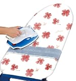 Wenko 1244145500 Bügelbrettbezug Kleeblatt - Blitzbügler®-Zone, 4 mm Komfortpolsterung, Baumwolle, 128 x 54 cm