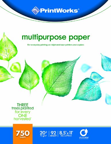 Printworks Multipurpose Paper, 20 Pound, 92 Bright, 