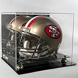 Deluxe Acrylic Football Helmet Display Case with Mirror Back