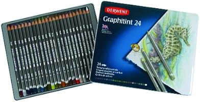 Derwent Graphitint Pencils, Metal Tin, 24 Count (0700803)